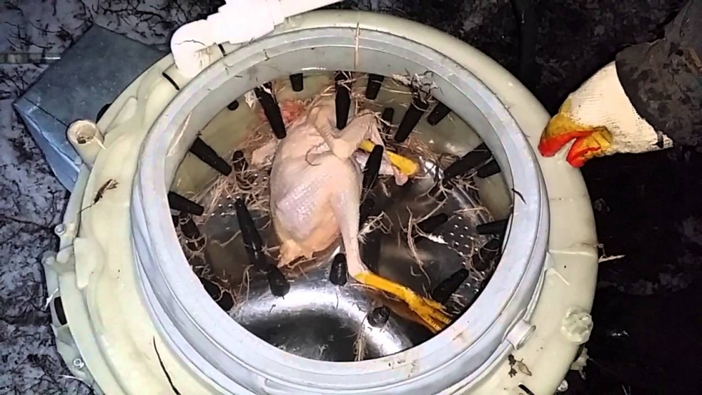 перосъемная машина из стиральной машины - YouTube