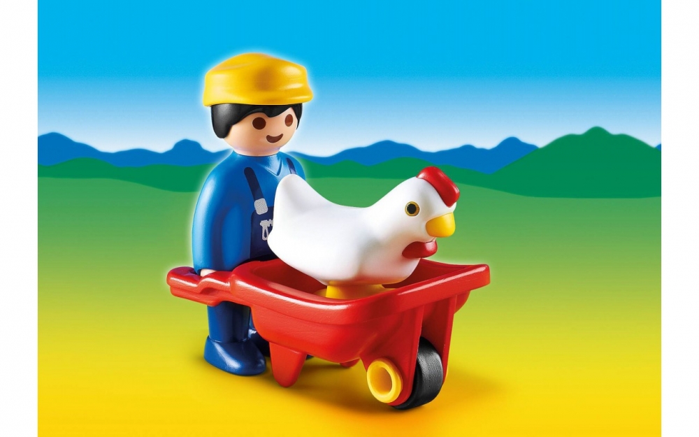 Playmobil 6793 - Фермер с тележкой и курицей - фигурки Плеймобил ...