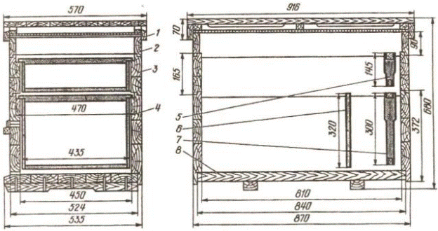 изготовление ульев своими руками размеры чертежи видео