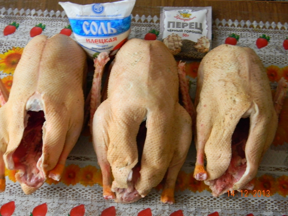 разделать гуся